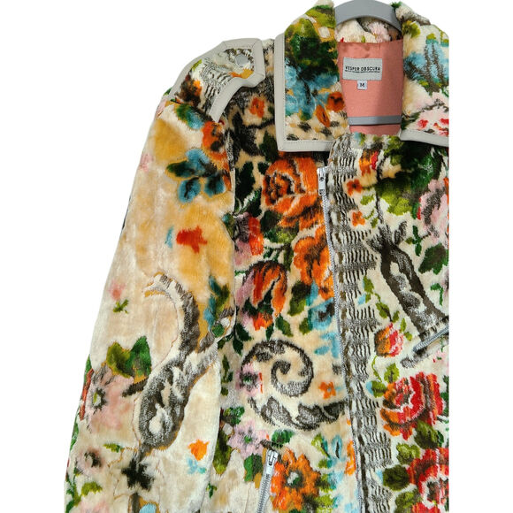 Mia Vesper Obscura Hallowed Tapestry Moto Jacket Nappa Leather Size M Unisex - Picture 3 of 11